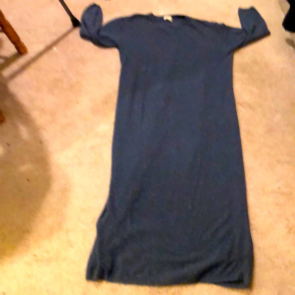 J Jill blue tweed sweater dress